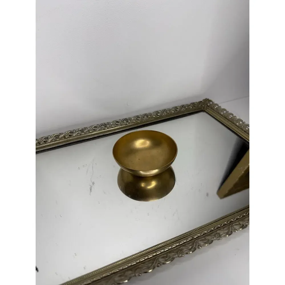Vintage Brass Decorative Bowl for Floating Candles, Flowers, Potpourri, Catchall